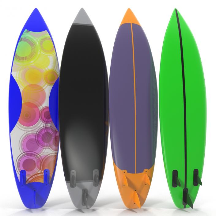 Surfboard Shortboard 3D Models Set 3D model