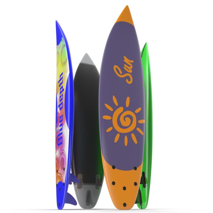 Surfboard Shortboard 3D Models Set 3D model