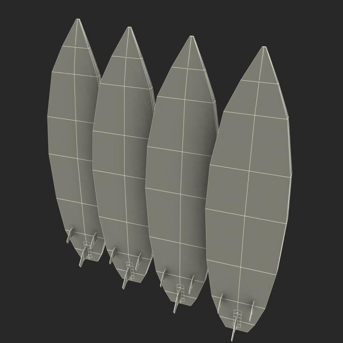 Surfboard Shortboard 3D Models Set 3D model