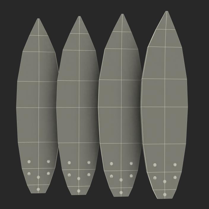 Surfboard Shortboard 3D Models Set 3D model