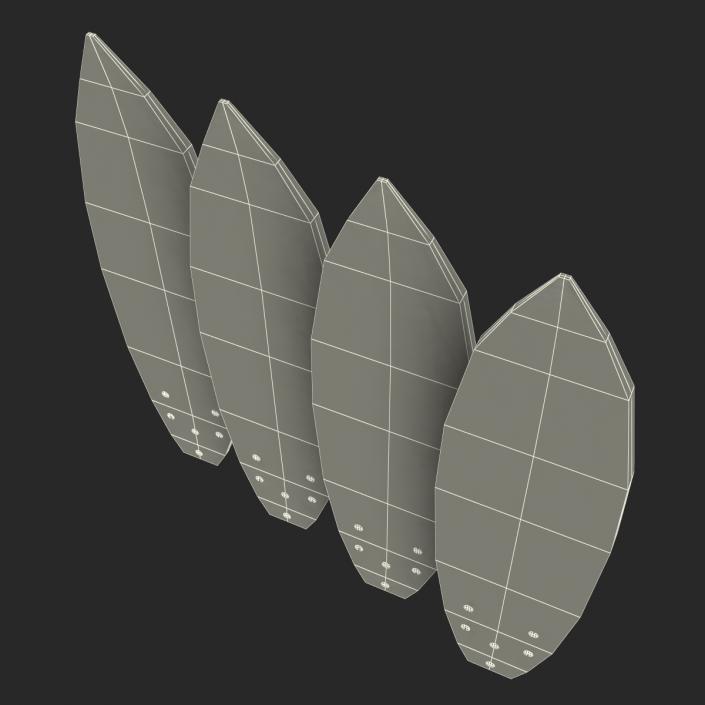 Surfboard Shortboard 3D Models Set 3D model