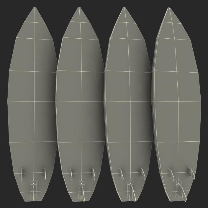 Surfboard Shortboard 3D Models Set 3D model