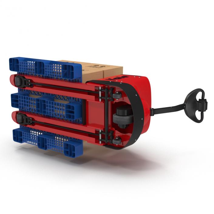 Powered Pallet Jack and Plastic Pallet 3D Models Set 2 3D model