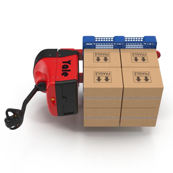 Powered Pallet Jack and Plastic Pallet 3D Models Set 2 3D model