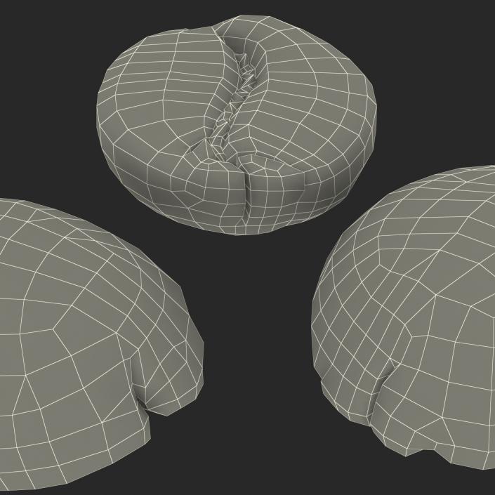 3D model Roasted Green Coffee Bean