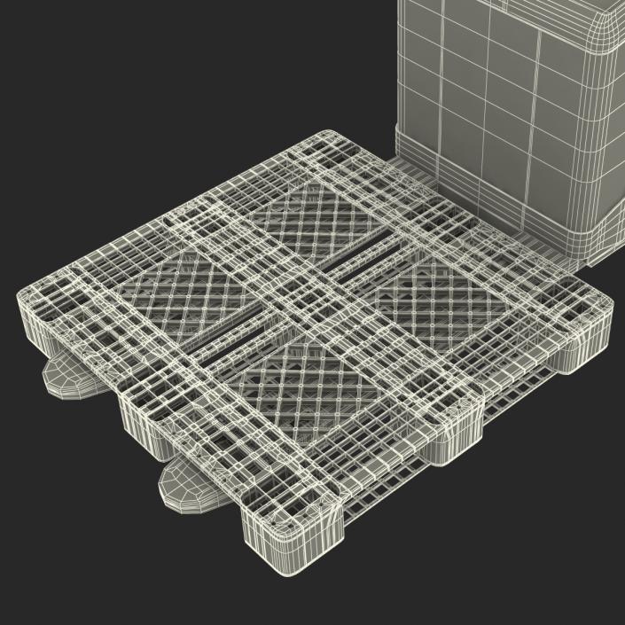 3D model Powered Pallet Jack and Plastic Pallet 2