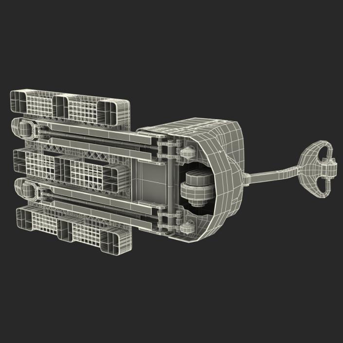 3D model Powered Pallet Jack and Plastic Pallet 2