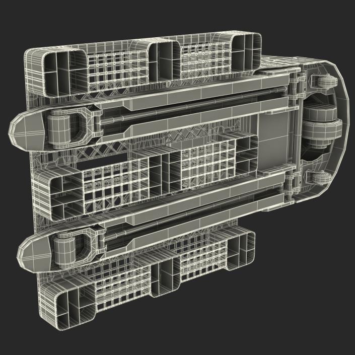 3D model Powered Pallet Jack and Plastic Pallet 2