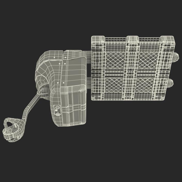 3D model Powered Pallet Jack and Plastic Pallet 2