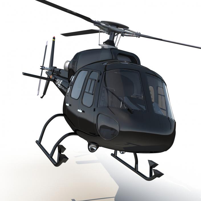 Helicopter Eurocopter AS355 Rigged 3D model