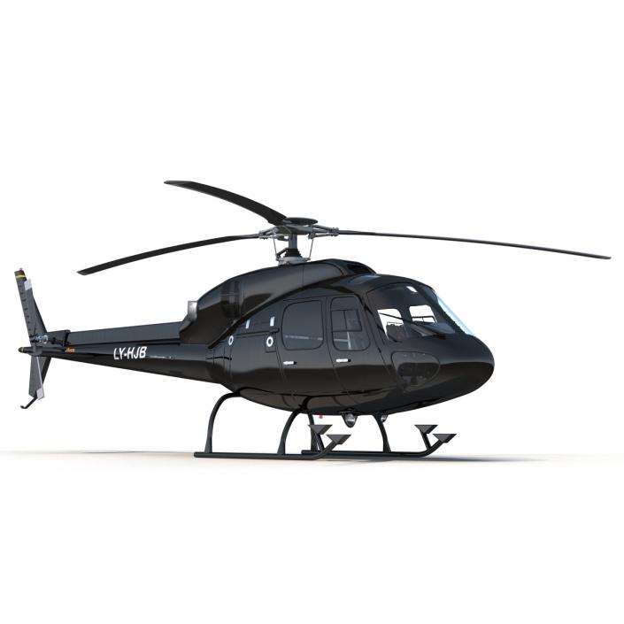 Helicopter Eurocopter AS355 Rigged 3D model