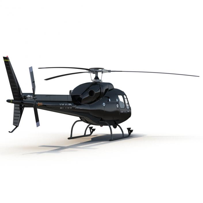 Helicopter Eurocopter AS355 Rigged 3D model