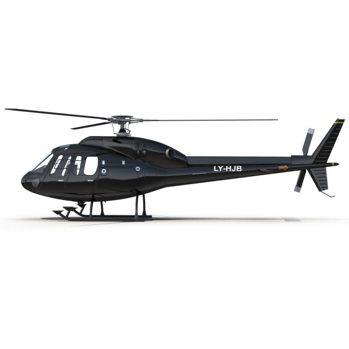 Helicopter Eurocopter AS355 Rigged 3D model