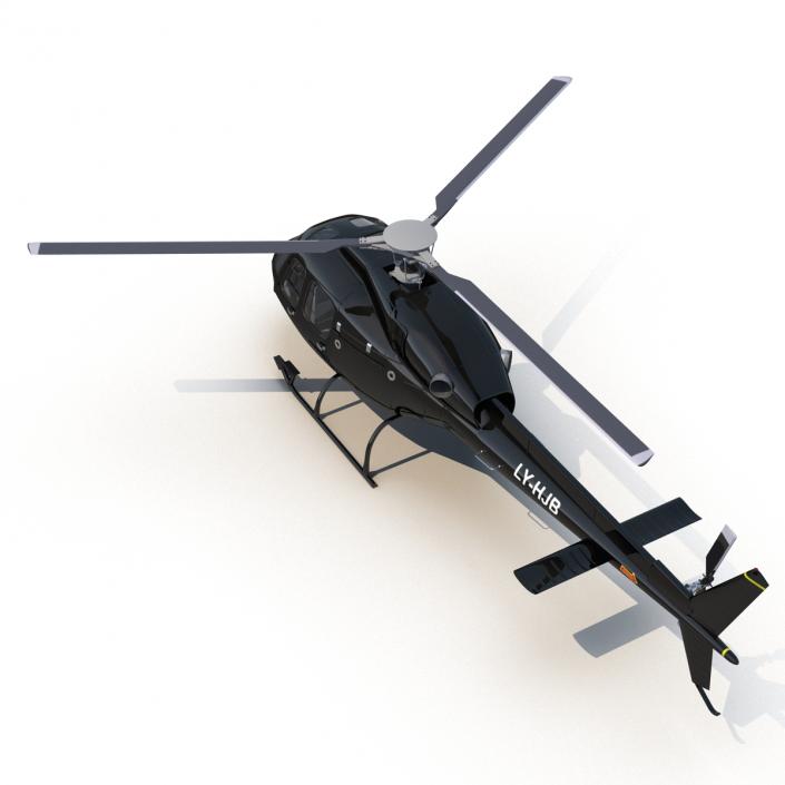 Helicopter Eurocopter AS355 Rigged 3D model