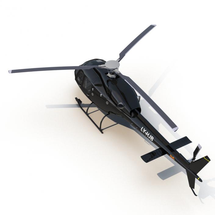 Helicopter Eurocopter AS355 Rigged 3D model