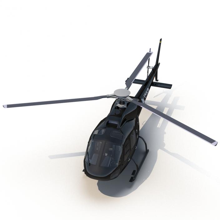 Helicopter Eurocopter AS355 Rigged 3D model