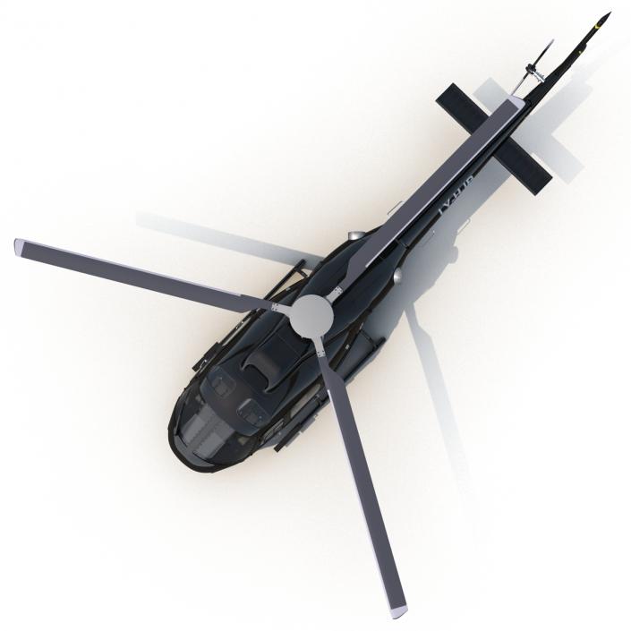 Helicopter Eurocopter AS355 Rigged 3D model