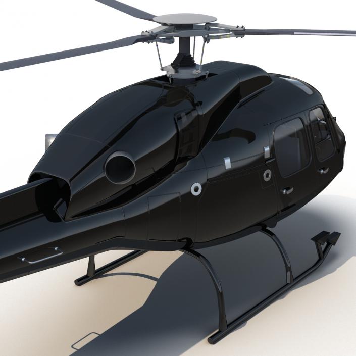 Helicopter Eurocopter AS355 Rigged 3D model