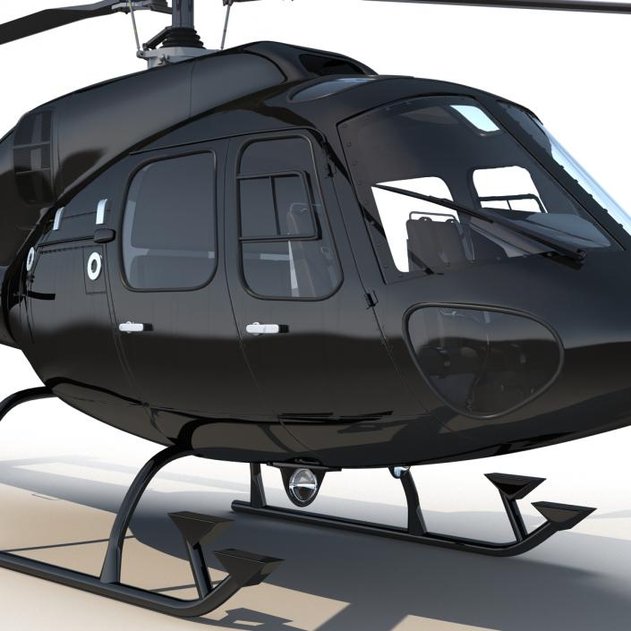 Helicopter Eurocopter AS355 Rigged 3D model