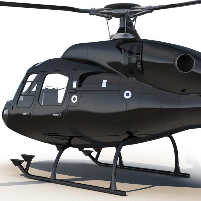 Helicopter Eurocopter AS355 Rigged 3D model