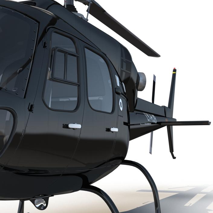 Helicopter Eurocopter AS355 Rigged 3D model