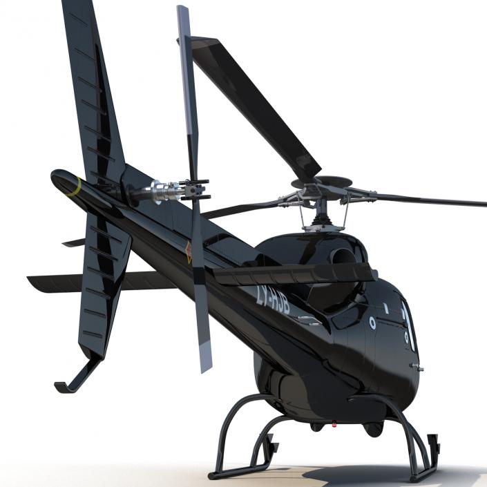 Helicopter Eurocopter AS355 Rigged 3D model