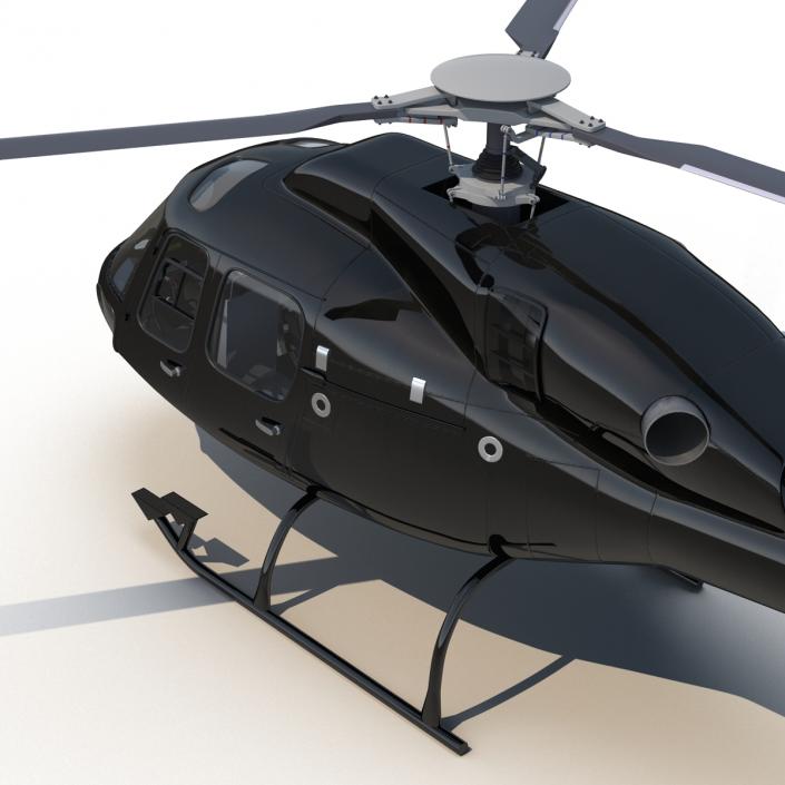 Helicopter Eurocopter AS355 Rigged 3D model