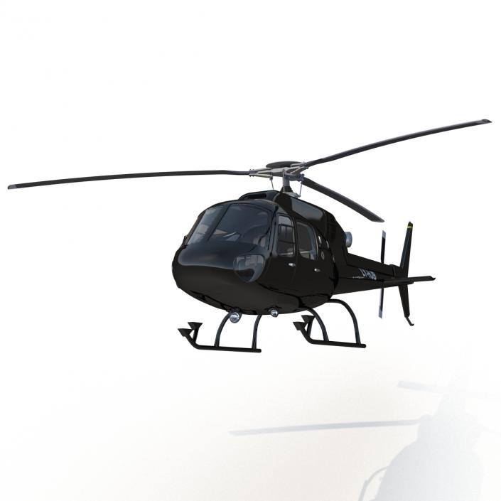 Helicopter Eurocopter AS355 Rigged 3D model