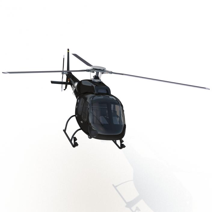 Helicopter Eurocopter AS355 Rigged 3D model