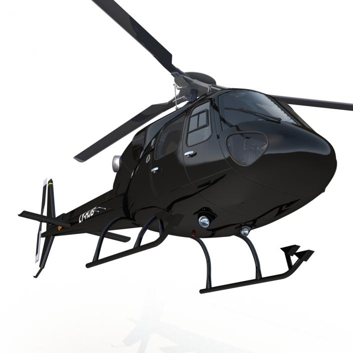 Helicopter Eurocopter AS355 Rigged 3D model