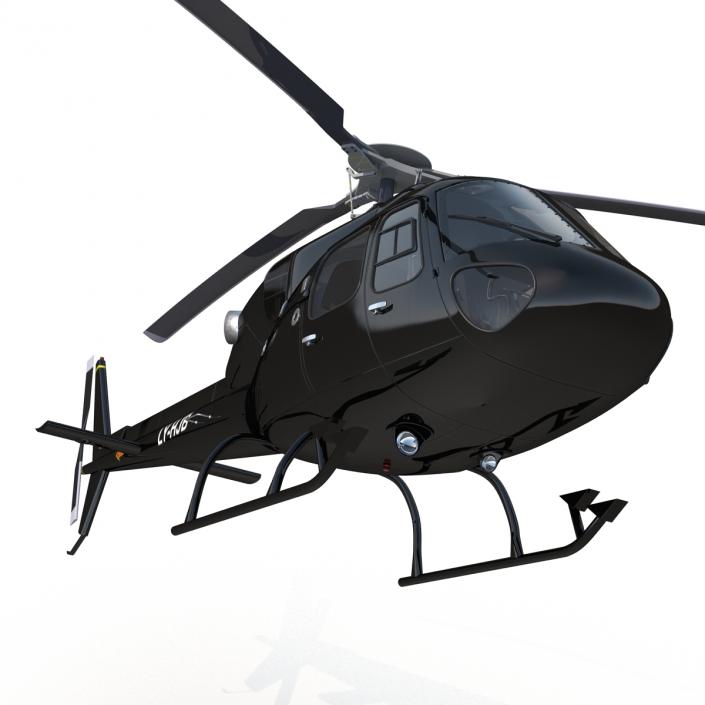 Helicopter Eurocopter AS355 Rigged 3D model