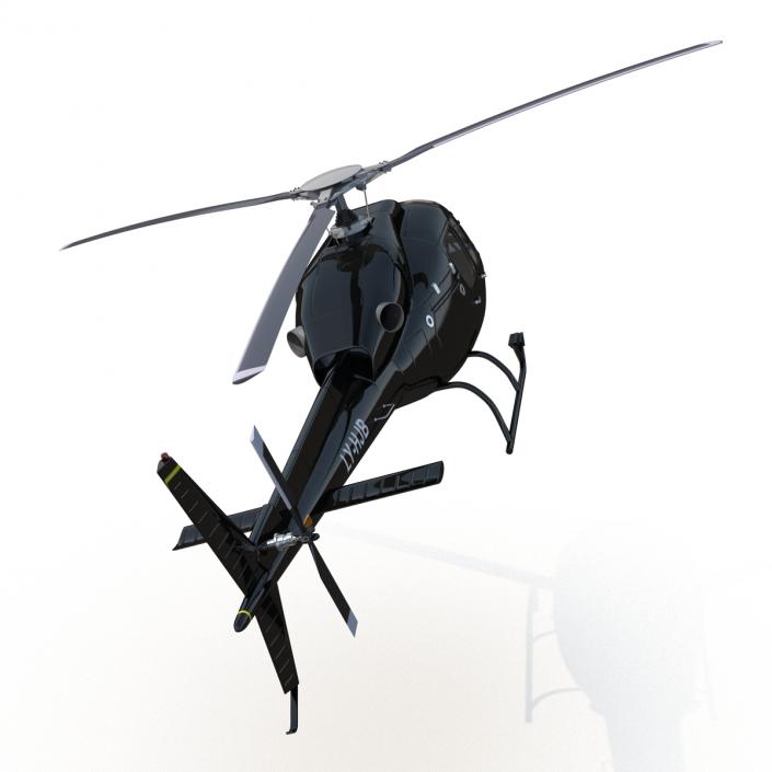 Helicopter Eurocopter AS355 Rigged 3D model