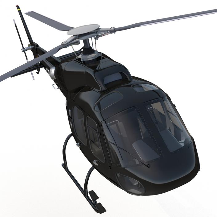 Helicopter Eurocopter AS355 Rigged 3D model