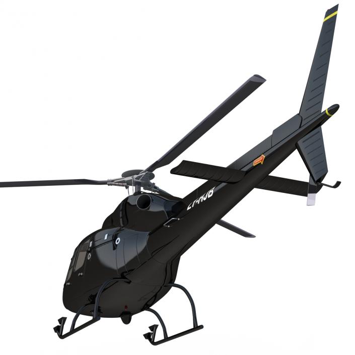 Helicopter Eurocopter AS355 Rigged 3D model