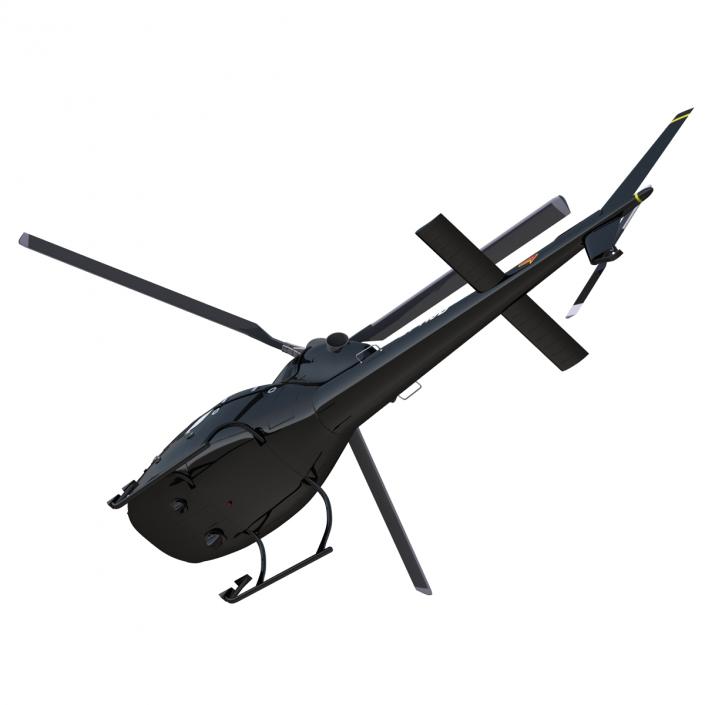 Helicopter Eurocopter AS355 Rigged 3D model