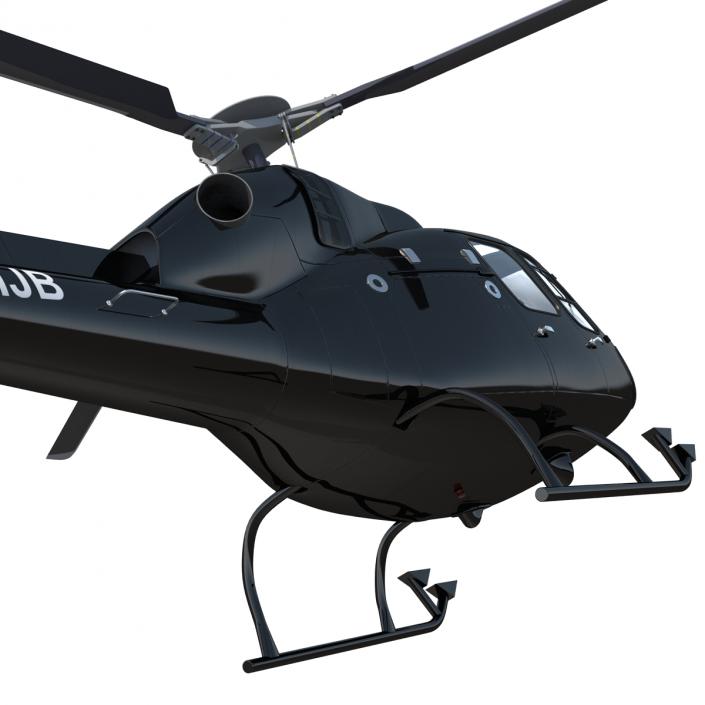 Helicopter Eurocopter AS355 Rigged 3D model