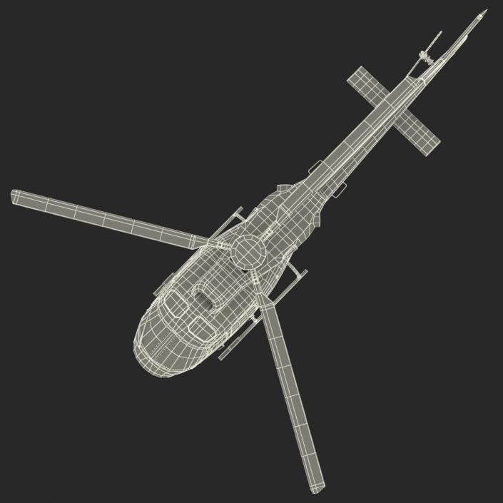 Helicopter Eurocopter AS355 Rigged 3D model