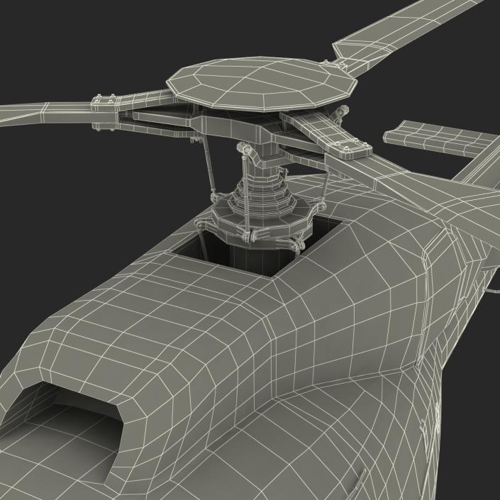 Helicopter Eurocopter AS355 Rigged 3D model