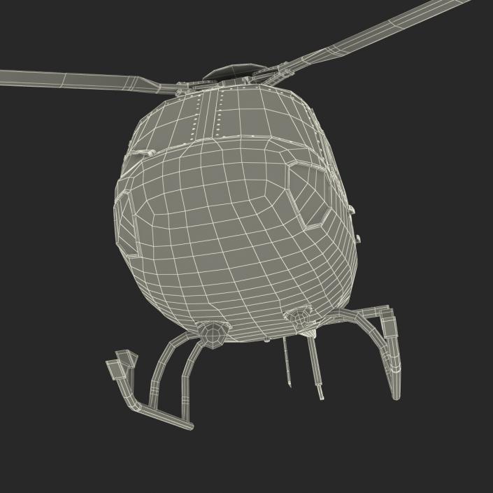 Helicopter Eurocopter AS355 Rigged 3D model