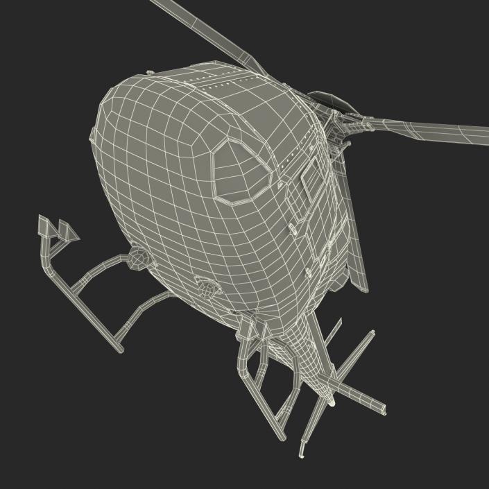 Helicopter Eurocopter AS355 Rigged 3D model