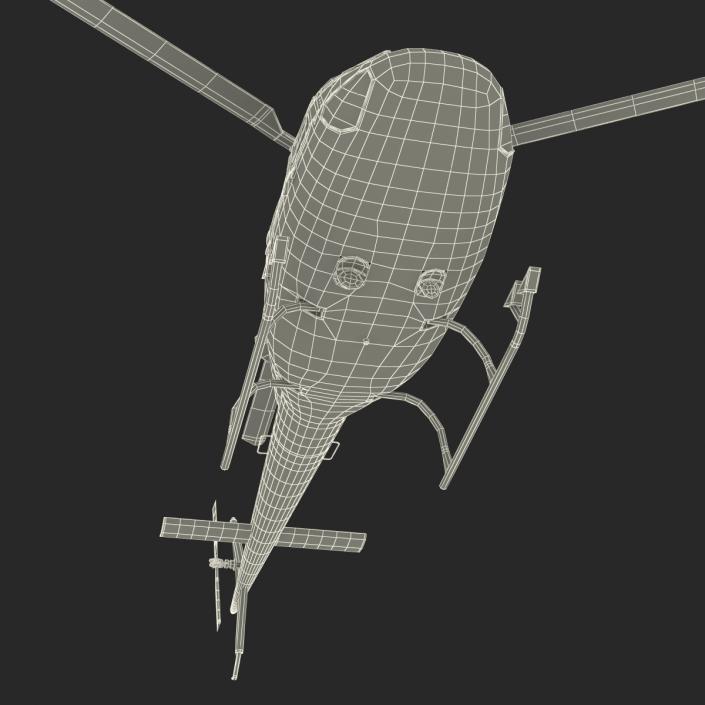 Helicopter Eurocopter AS355 Rigged 3D model