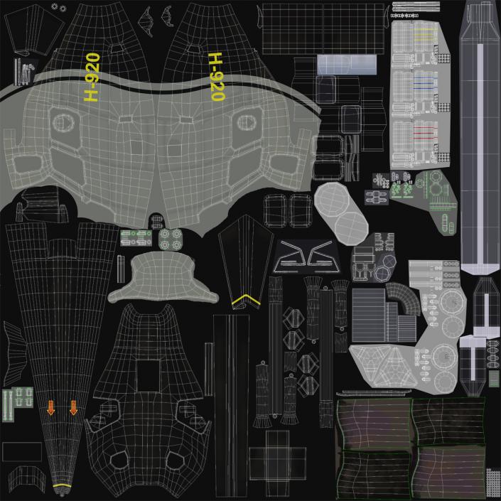 Eurocopter AS355 F Private Helicopter Rigged 3D model