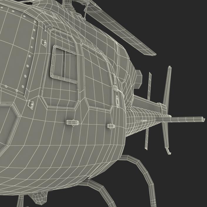 Eurocopter AS355 F Private Helicopter Rigged 3D model