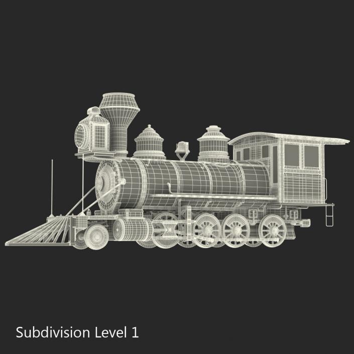 Steam Train Locomotive 3 3D model