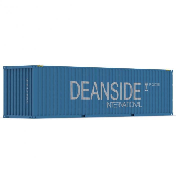 40 ft High Cube Container Blue 2 3D