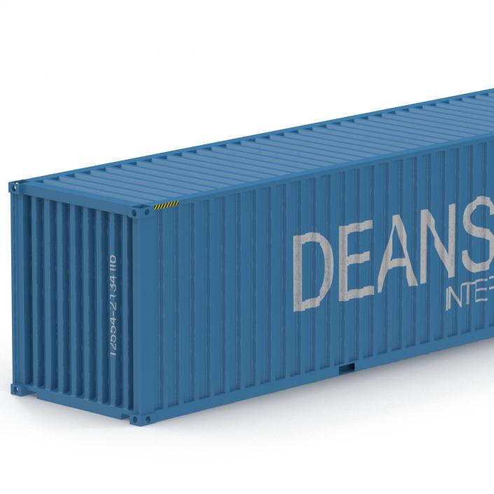 40 ft High Cube Container Blue 2 3D