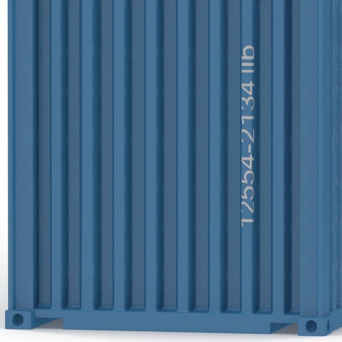 40 ft High Cube Container Blue 2 3D