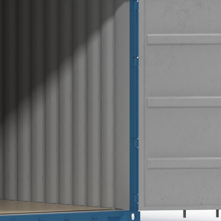 40 ft High Cube Container Blue 2 3D