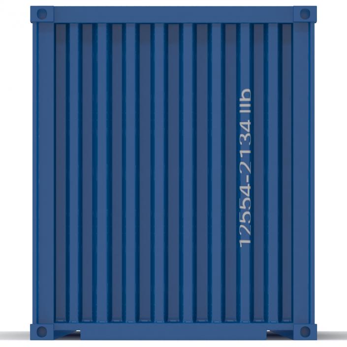 3D model 40 ft High Cube Container Blue