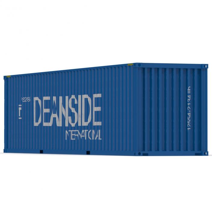 3D model 40 ft High Cube Container Blue